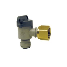 JG Robinet d'arrêt coudé 3/8" - 1/2 laiton filetage BSP