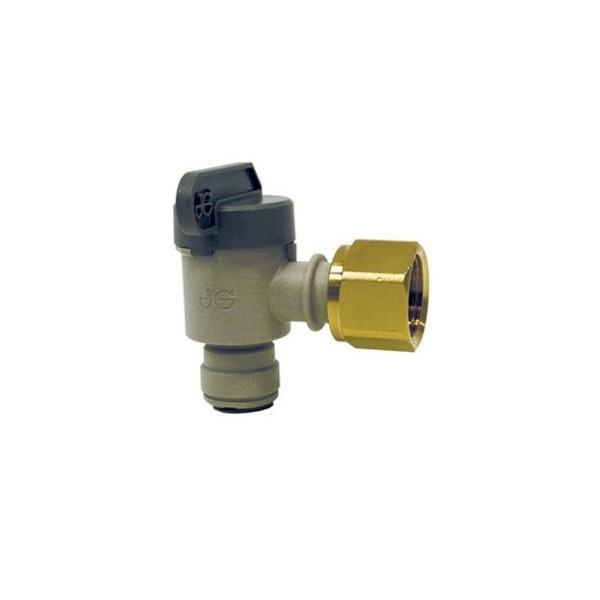JG Robinet d'arrêt coudé 3/8" - 1/2 laiton filetage BSP