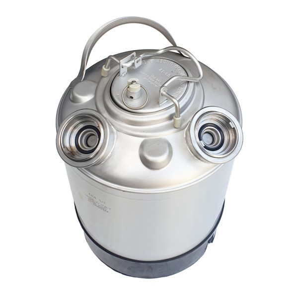 Fût de nettoyage en acier inoxydable 9L - connexion 2x type S Fût de nettoyage en acier inoxydable 9L - connexion 2x type S