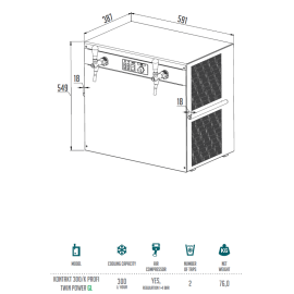 Lindr KONTAKT 300/K profi Twin Power - 2 prises pour robinets Lindr KONTAKT 300/K profi Twin Power - 2 prises pour robinets