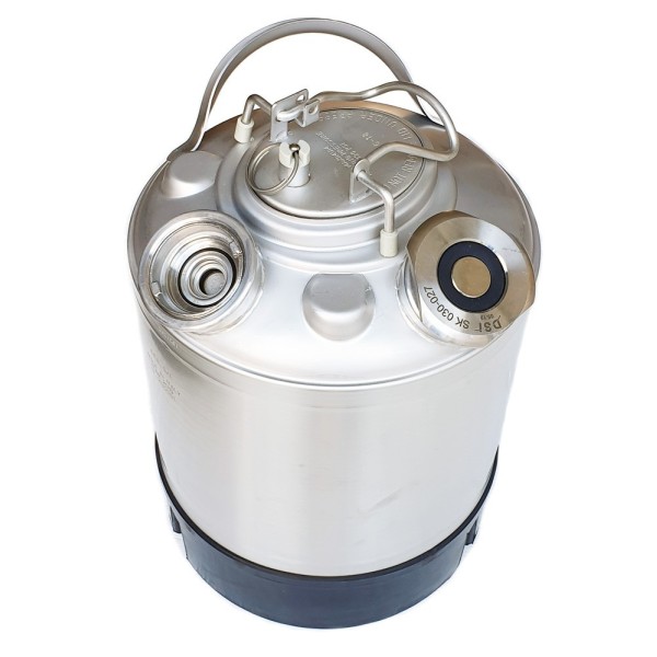Fût de nettoyage en acier inoxydable 9L - connexion type G et S Fût de nettoyage en acier inoxydable 9L - connexion type G et S