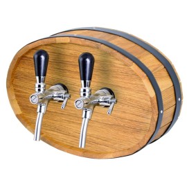 Panneau ovale en bois pour robinets muraux