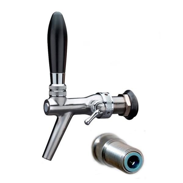 Robinet CLASSIC en acier inoxydable avec compensateur 5/8" - 35mm, JG 3/8".
