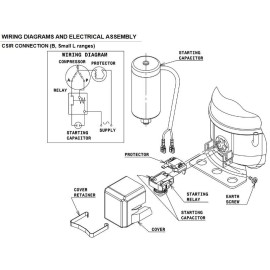 Condensateur de démarrage 61uf, 330V, S2 pour compresseur B38G et B38G5