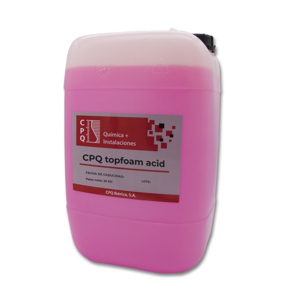 CPQ topfoam acid - détergent acide moussant - carafe 25kg CPQ topfoam acid - détergent acide moussant - carafe 25kg