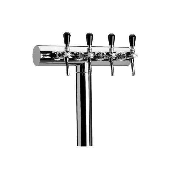 Colonne en T 4 sorties 5/8" sans robinets, préinstallée avec phyton Colonne en T 4 sorties 5/8" sans robinets, préinstallée avec phyton