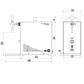 Ensemble Lindr PYGMY 25 NEW avec adaptateur pour fûts de 5 litres Ensemble Lindr PYGMY 25 NEW avec adaptateur pour fûts de 5 litres