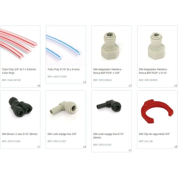 Pack de tuyaux (Lupulus II) et de connecteurs (1/2") pour tireuse à 2 robinets et compresseur d'air Pack de tuyaux (Lupulus II) et de connecteurs (1/2") pour tireuse à 2 robinets et compresseur d'air