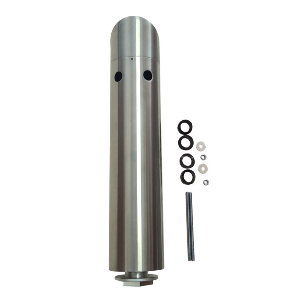 Colonne en acier inoxydable brossé 2 sorties - sans robinets Colonne en acier inoxydable brossé 2 sorties - sans robinets