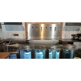 Glacière à kegs avec portes vitrées pour 5 kegs de 30l ø40cm - Efficold EB-505 IPC C/ILU
