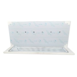 Panneau de support en acier inoxydable pour 8 robinets avec emplacement pour l'égouttoir