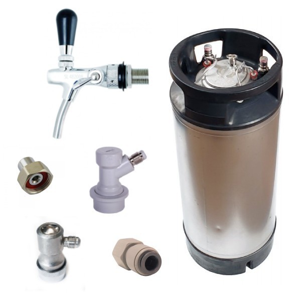Pack Cornelius keg inox 19L reconditionné + Ball-lock + robinet de tirage du keg Pack Cornelius keg inox 19L reconditionné + Ball-lock + robinet de tirage du keg