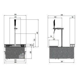Lindr PYGMY PRO Cuisine avec robinet Cosmo