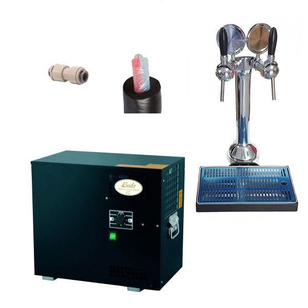 Ensemble refroidisseur préinstallé AS - 40 + colonne avec 2 robinets + égouttoir simple sans vidange Ensemble refroidisseur préinstallé AS - 40 + colonne avec 2 robinets + égouttoir simple sans vidange