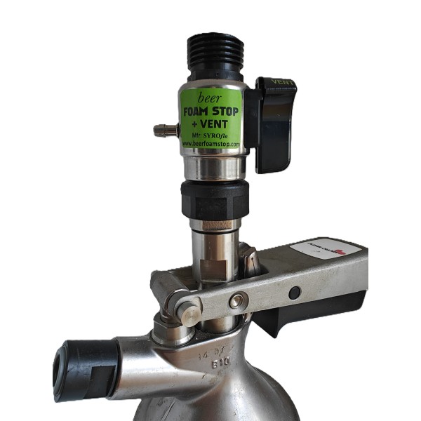Foam stop BSP + Vent NEW - vanne d'arrêt de mousse pour tête 1/2" et 5/8"