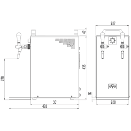 Lindr KONTAKT 40 NEW avec robinets en acier inoxydable d'occasion (2022) Lindr KONTAKT 40 NEW avec robinets en acier inoxydable d'occasion (2022)