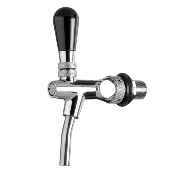 Robinet TOF chromé sans compensateur, filetage 5/8", 35 mm de longueur