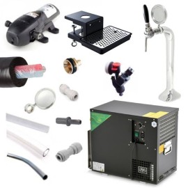 Ensemble colonne BIB avec 1 robinet + refroidisseur AS 40 + pompe Bevjet Compact + tête BIB Vitop