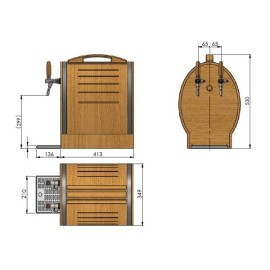 Lindr SOUDEK 50 avec 3 robinets inox Lindr SOUDEK 50 avec 3 robinets inox